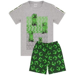 Minecraft Kort pyjamaset för barn/barn