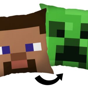 Minecraft Kudde med Steve & Creeper - 40x40 cm