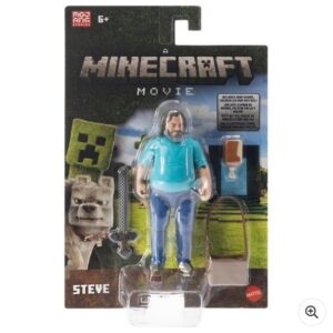 Minecraft Movie Action Figure Steve With Accessories 10cm