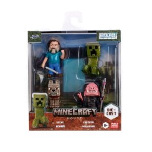 Minecraft Movie Metallfigurer 4-Pack 2.5"