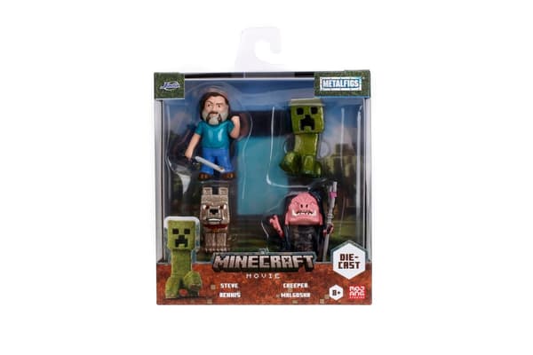 Minecraft Movie Metallfigurer 4-Pack 2.5"
