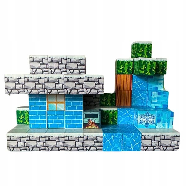 Minecraft Pedagogiska Magnetiska Block Set 110 DELAR + FIGUR