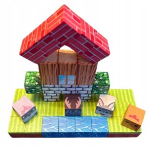 Minecraft Pedagogiska Magnetiska Block Set 46 DELAR + FIGUR