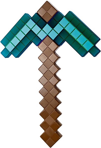 Minecraft Plastic Replica Diamond Pickaxe 40 cm