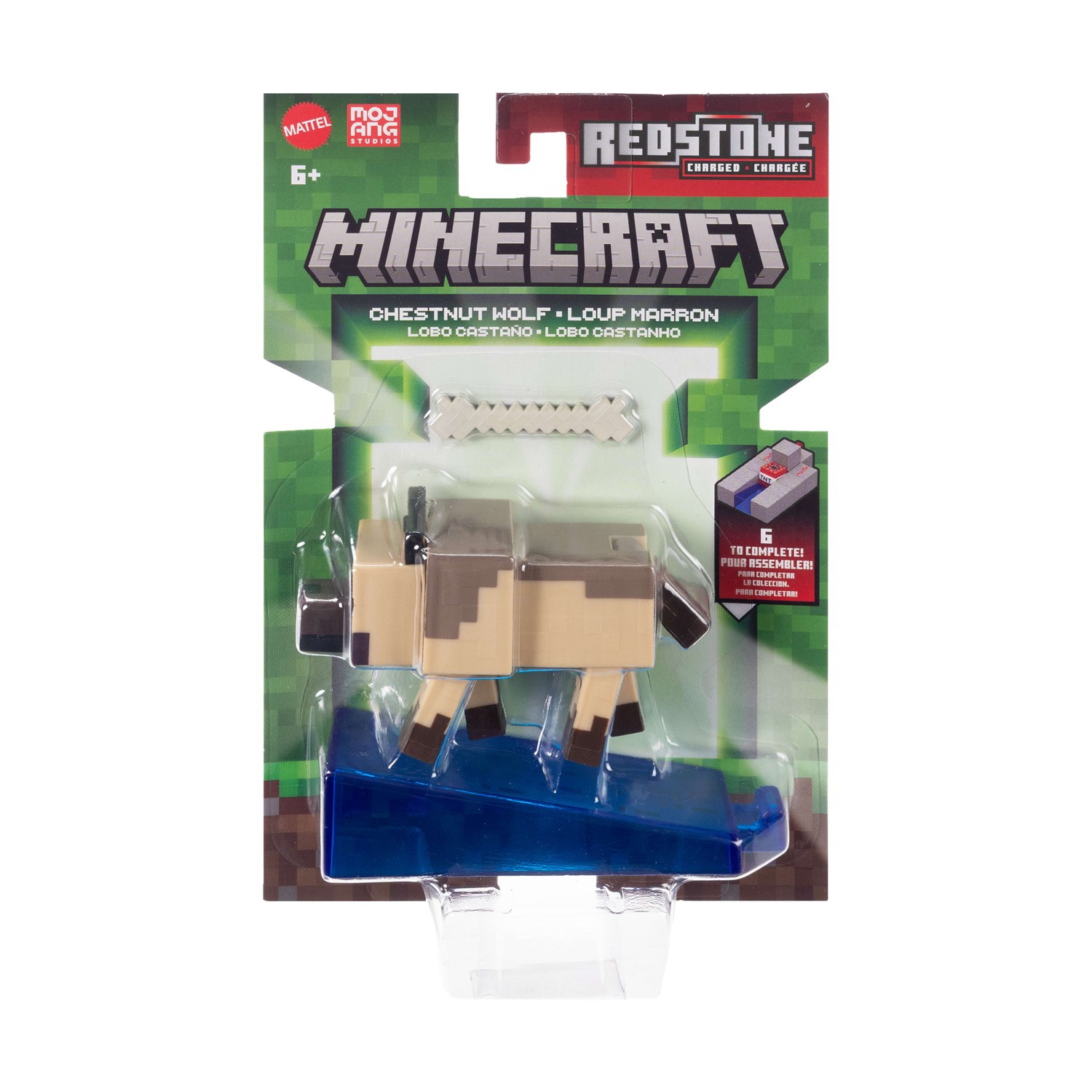 Minecraft: Redstone Charged - Chestnut Wolf Figure (JJR90)