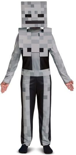 Minecraft Skelett klassisk dräkt, 7-8 år, 127-136 cm