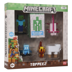 Minecraft Toppeez Figurer 6-pack Deluxe box Axolotl - Minecraft - Leksaksaffären