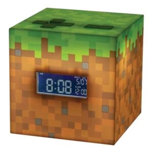 Minecraft - Väckarklocka för sovrum, gaming, man cave - block - elektronisk - skrivbord