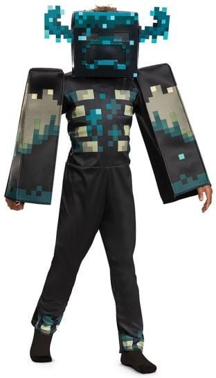 Minecraft Warden Deluxe-kostym, 7-8 år, 127-136 cm