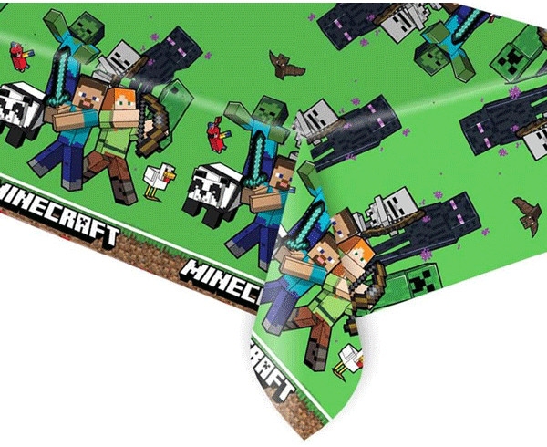 Minecraft grön plastduk 120x180 cm