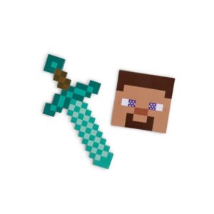 Minecraft svärd och maskset för barn, kostymtillbehör