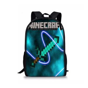 Minecraft-tryckt ryggsäck för barn