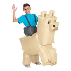 Minecraft™ Uppblåsbar Ridande Lama Barn Maskeraddräkt - One size