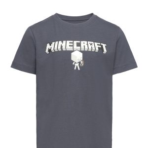 Nkmolf Minecraft Ss Top Bfu *Villkorat Erbjudande T-shirts Short-sleeved Grå Name It