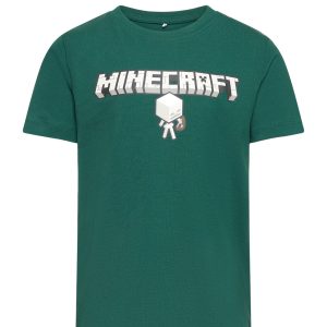 Nkmolf Minecraft Ss Top Bfu *Villkorat Erbjudande T-shirts Short-sleeved Grön Name It
