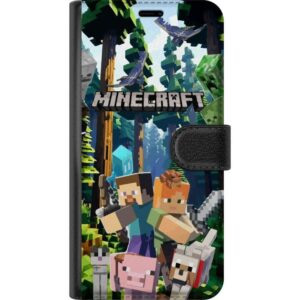 Nothing Phone (3a) Pro Plånboksfodral Minecraft mobilskal med skog och figurer i pixelstil