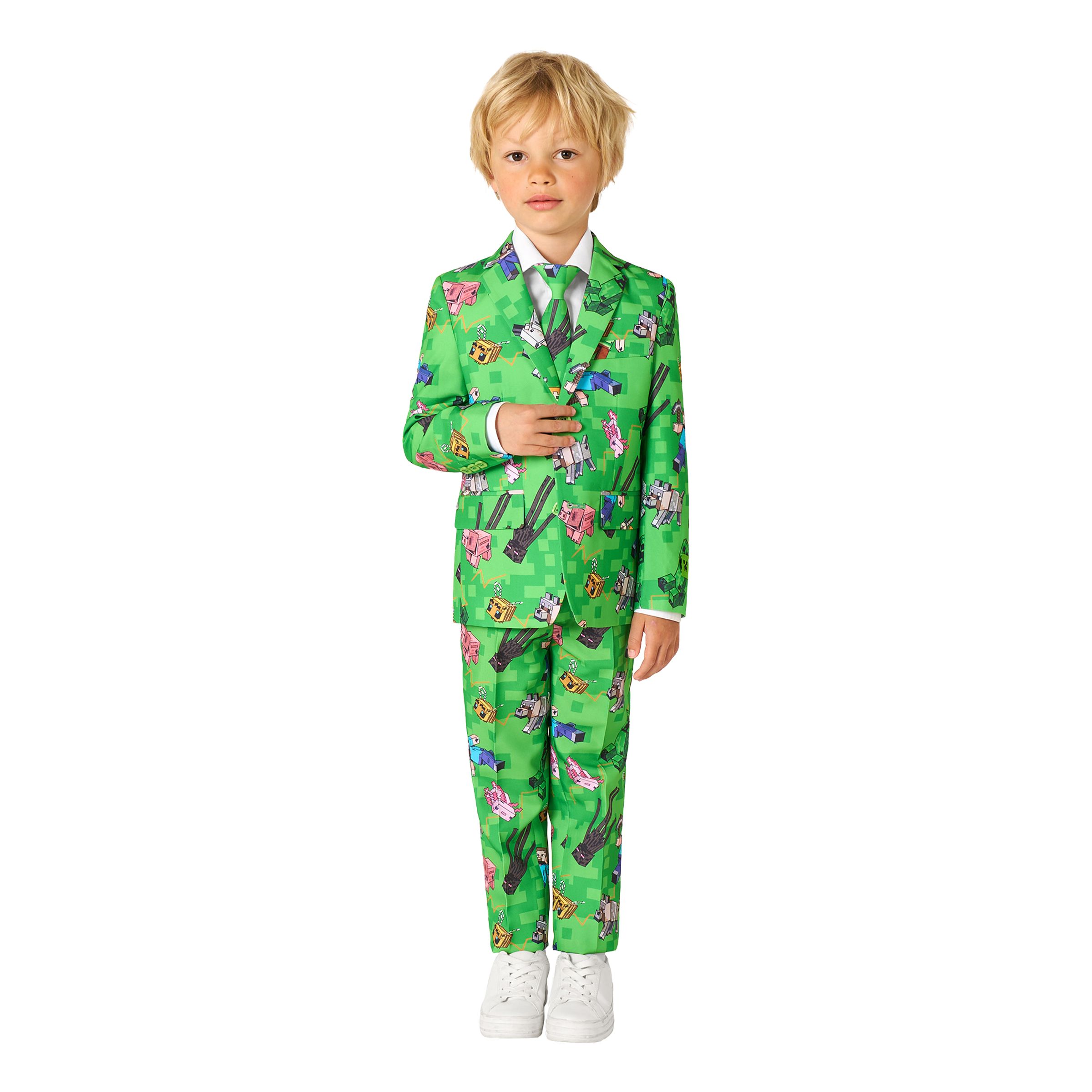 OppoSuits Boys Minecraft Kostym - 110/116