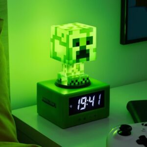 Paladone Creeper Icon, Digital väckarklocka, Minecraft, Creeper, Torg, Grön, 12/24h