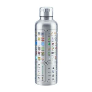 Paladone Minecraft Metal Water Bottle, 500 ml, Daglig användning, Rostfritt stål, Rostfritt stål, Skruvlock, Rostfritt stål