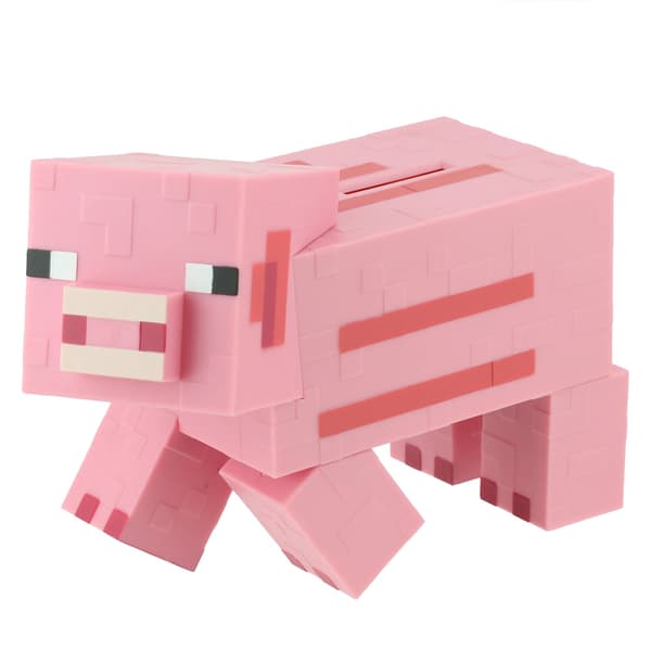 Paladone Minecraft Pig Money Bank / Minecraft-spargris med blockig grisdesign