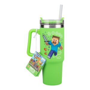 Paladone Minecraft Steve och Creeper dryckesflaska/termosmugg, 900 ml