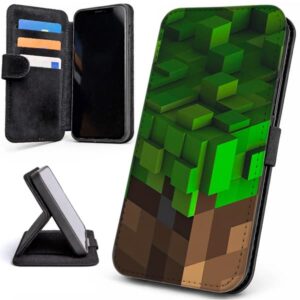 Plånboksfodral / Mobilfodral till iPhone 15 - Minecraft