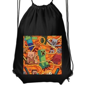 Praktisk Gympapåse | Sportväska för Vuxen Svart Vuxen Minecraft Minecraft Svart Vuxen