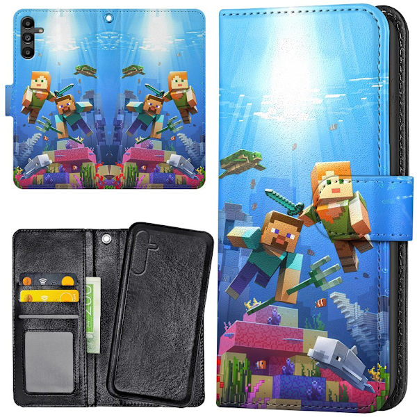 Samsung Galaxy A16 4G/5G - Plånboksfodral/Skal Minecraft