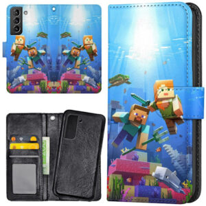 Samsung Galaxy S21 - Plånboksfodral/Skal Minecraft