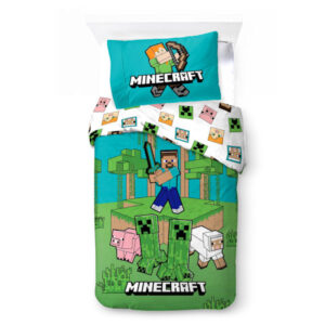 Sängkläder för barn - Minecraft Jungle Explore bäddset 140×200 cm, 70×90 cm