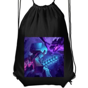 Sportig Gympapåse | Bekväm Träningsväska för Barn Minecraft Svart Barn