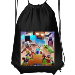 Sportig Gympapåse | Bekväm Träningsväska för Barn Svart Barn Minecraft Minecraft Svart Barn