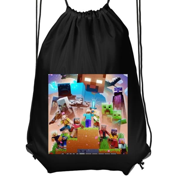 Sportig Gympapåse | Bekväm Träningsväska för Barn Svart Barn Minecraft Minecraft Svart Barn