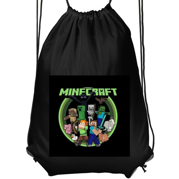 Sportig Gympapåse | Bekväm Träningsväska för Barn Svart Barn Minecraft Minecraft Svart Barn