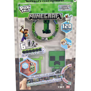 Sticki Rolls Minecraft Sticker Clip & Bracelet - Sticki Rolls - Leksaksaffären