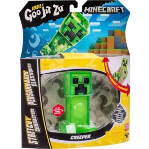 Stretchig figur - GOO JIT ZU - Minecraft Creeper - 11 cm - Elastisk struktur - 3x stretchig