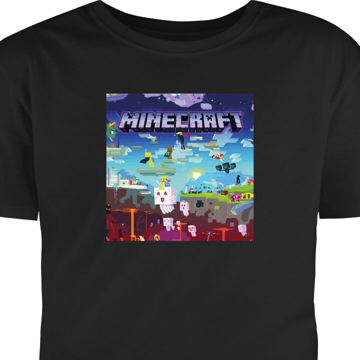T-Shirt Minecraft Svart Small
