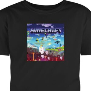 Vuxen-T-shirt | Bekväm T-shirt för Vuxna Svart Small Minecraft Minecraft Svart Small