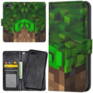 iPhone 16e/17e - Plånboksfodral/Skal Minecraft