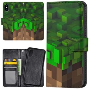 iPhone X/XS - Plånboksfodral/Skal Minecraft